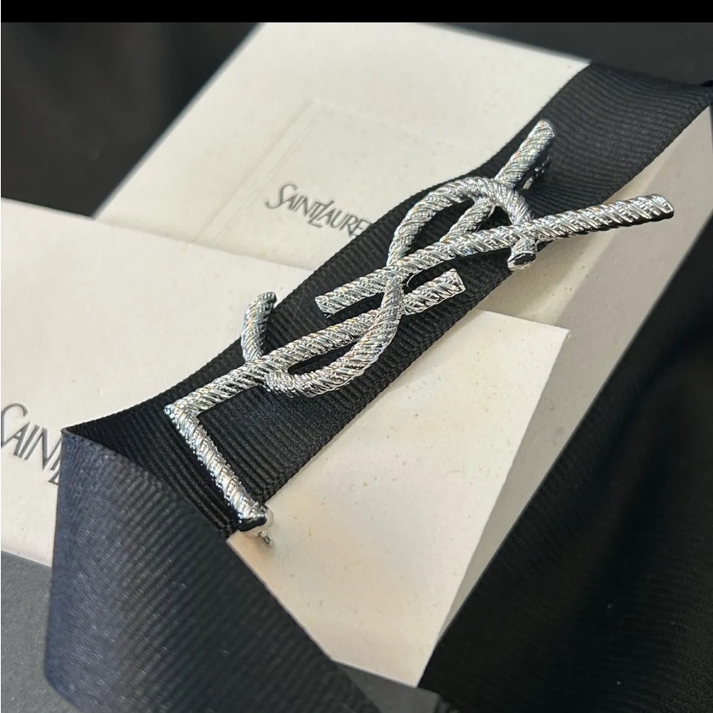 Authentic YSL Silver Brooch - Picture 10 of 14
